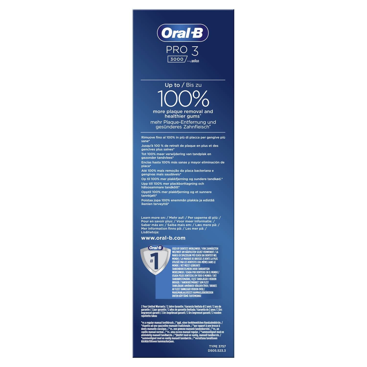 984825164 - Oral-B Pro-3 3000 Blu Sensitive Lean Spazzolino Elettrico - 4710099_5.jpg