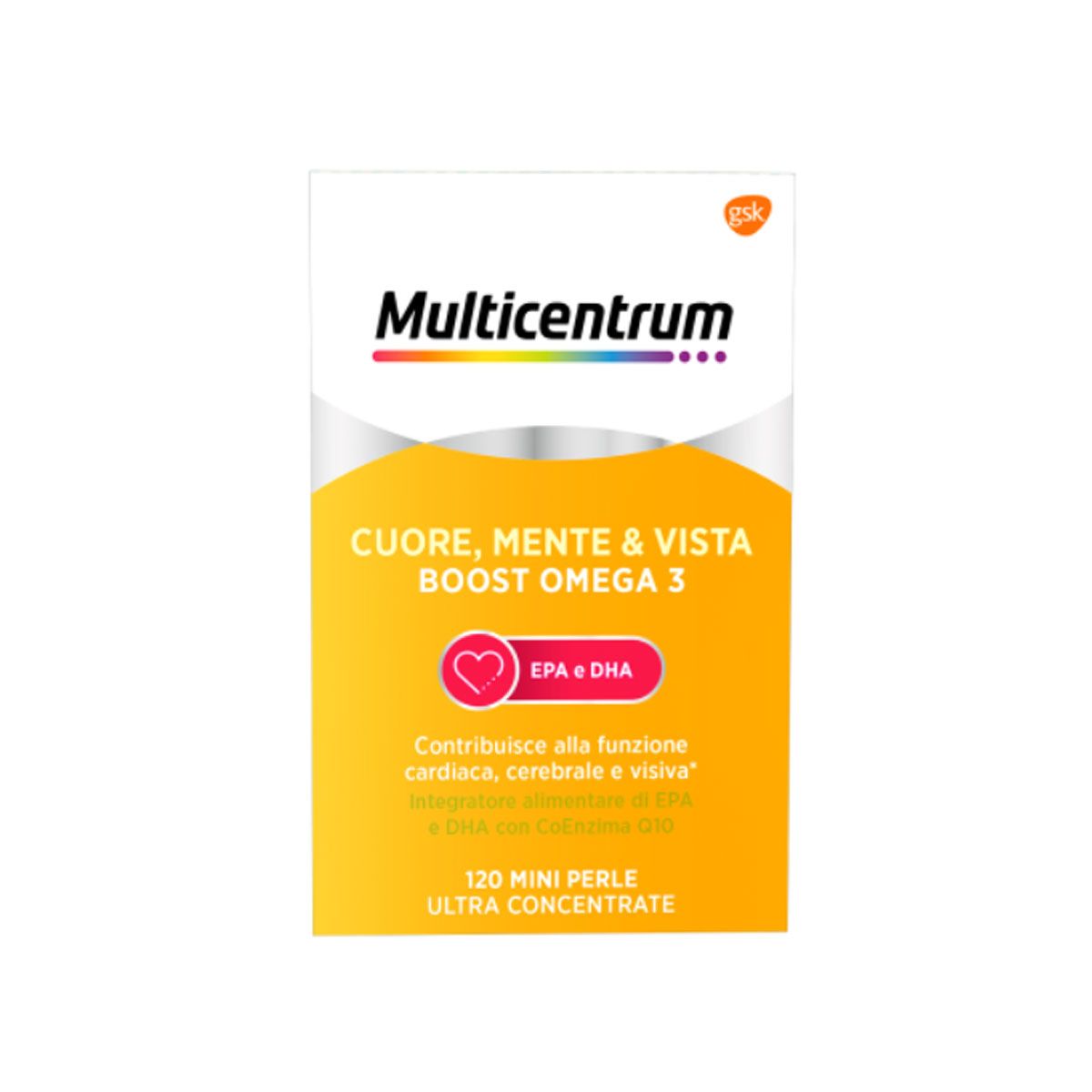 Multicentrum Cuore Mente Vista Boost Omega 3 Integratore Epa E Dha Coenzima Q10 120 Perle