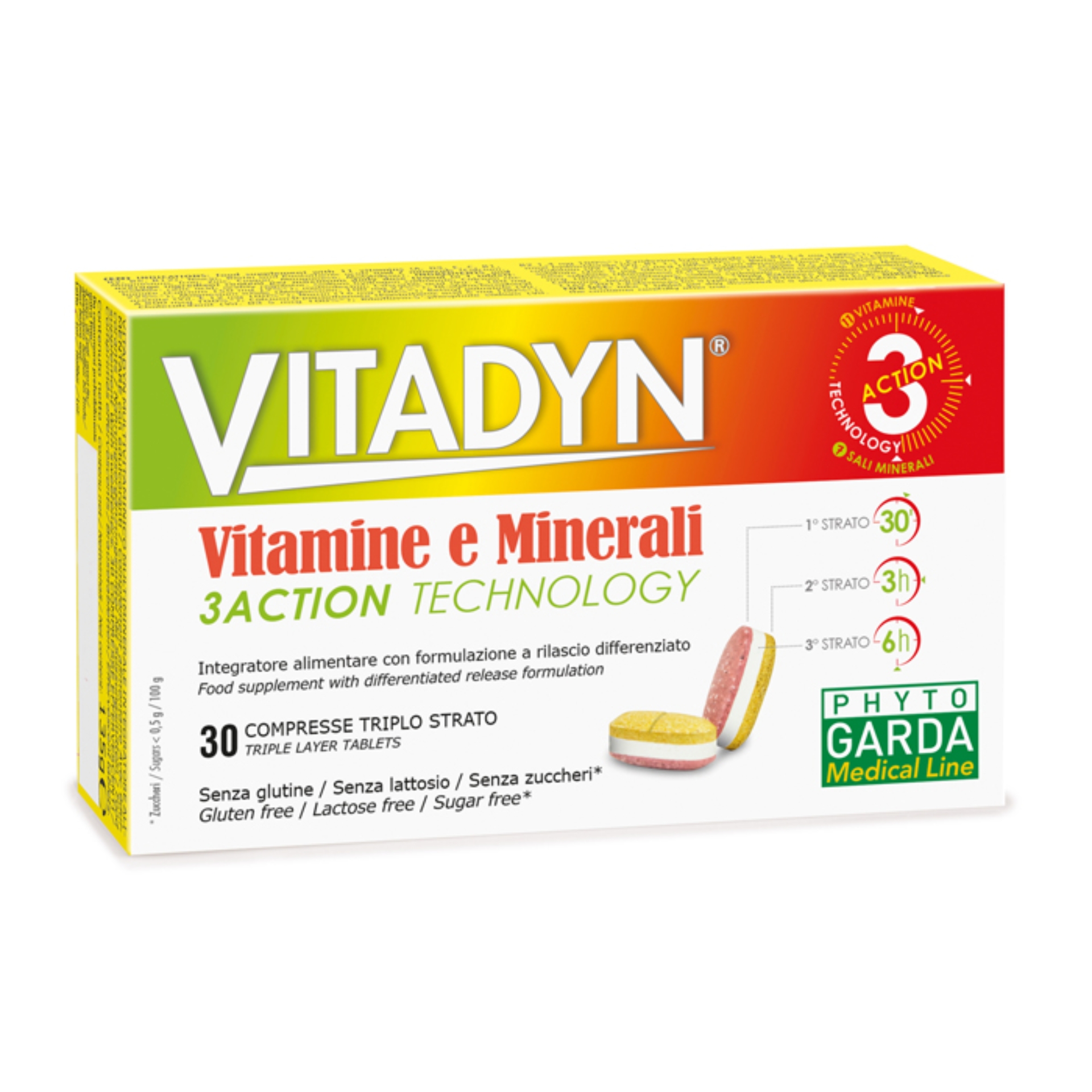 image - 982821732 - VITADYN VITAMINE/MINERALI 30 COMPRESSE RILASCIO DIFFERENZIATO - 4828302_1.jpg