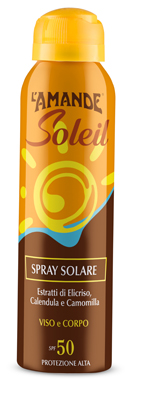 L'amande Soleil spray protezione solare Viso Corpo SPF 50 150ml