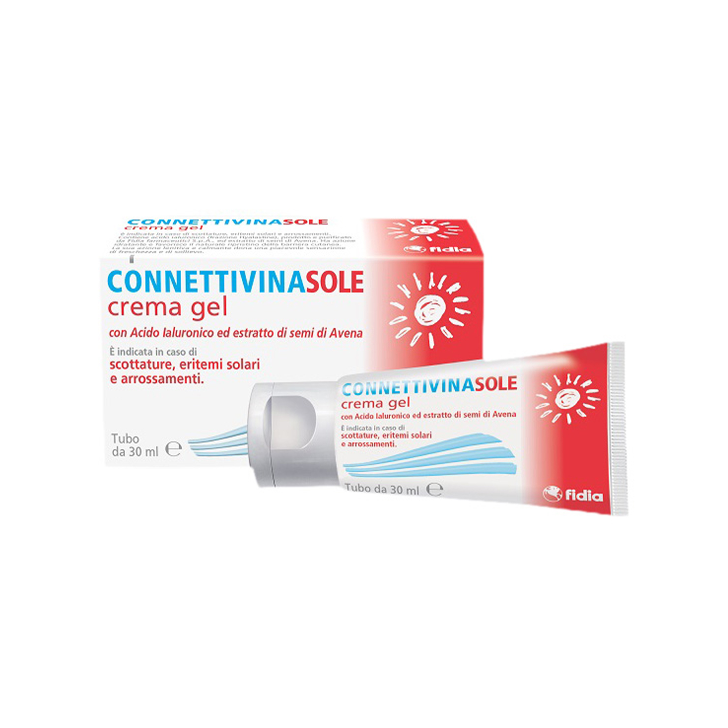 image - 978867935 - Connettivina Sole Crema Gel &egrave; un trattamento lenitivo per scottature ed eritemi solari, che idrata e favorisce il ripristino della barriera cutanea. - 4844019_2.jpg
