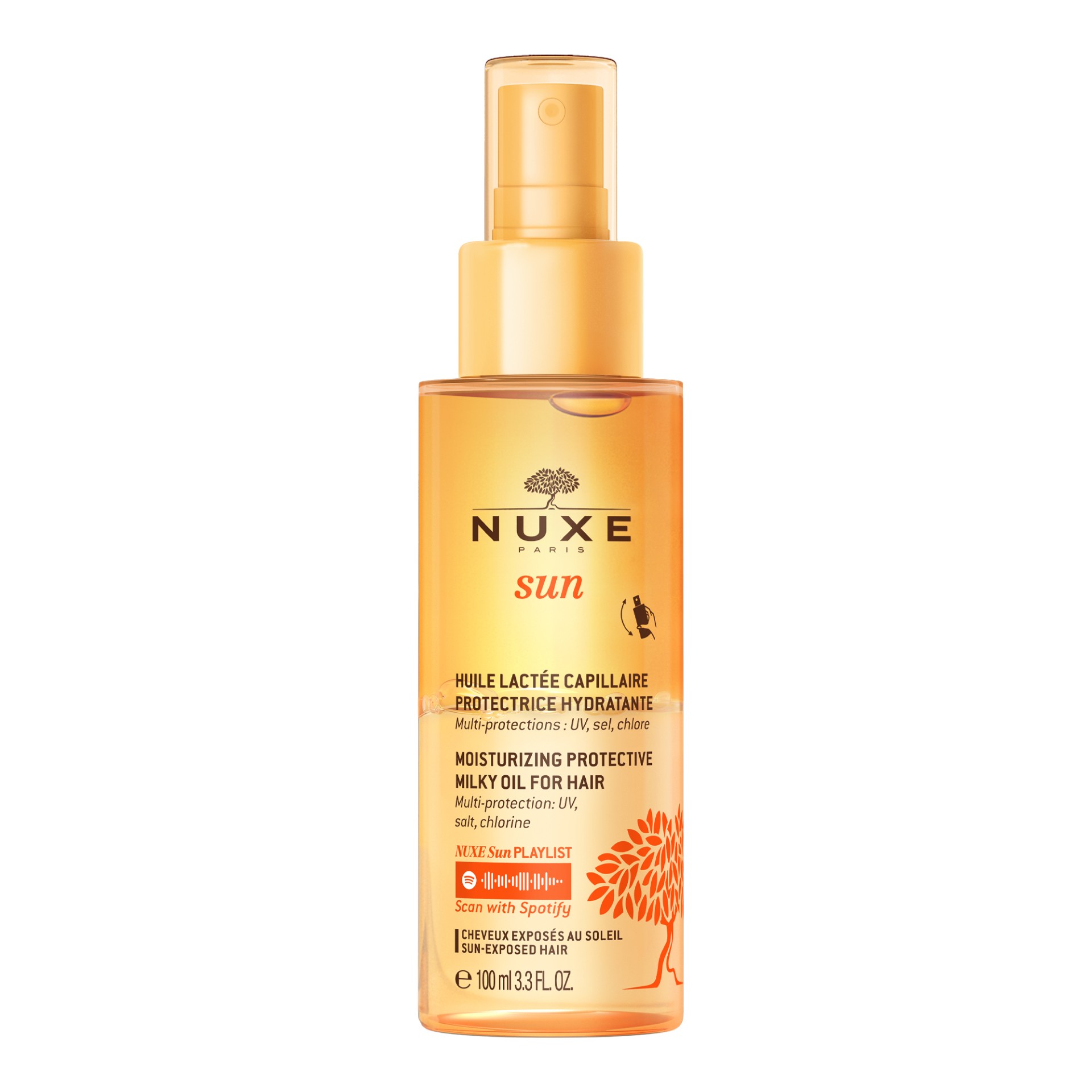 image - 982947311 - L'Olio Nuxe Sun protegge i capelli da UV, sale e cloro, idratandoli e donando lucentezza. La sua texture leggera non unge, esaltando la chioma senza appesantire. - 4709459_7.jpg
