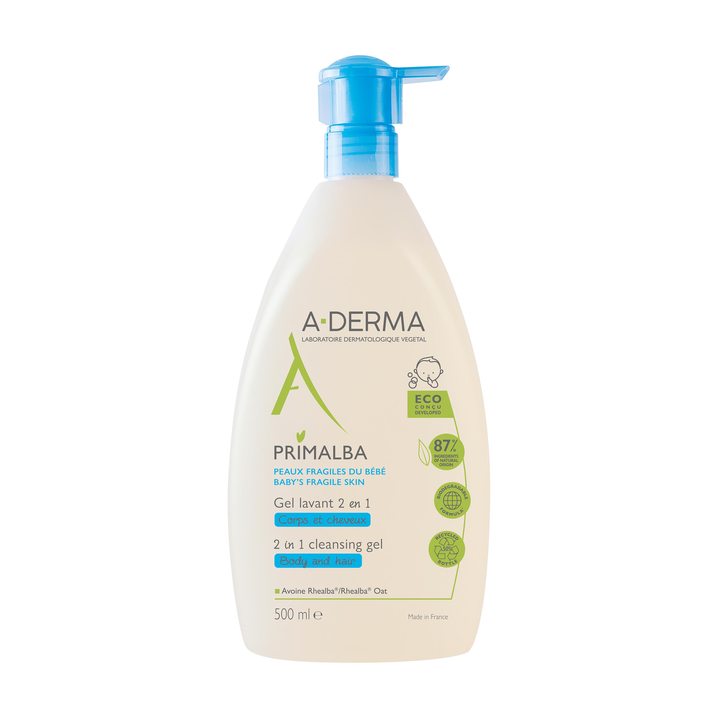 A-derma Primalba Gel Lavante 2 In 1 Corpo E Capelli 750ml