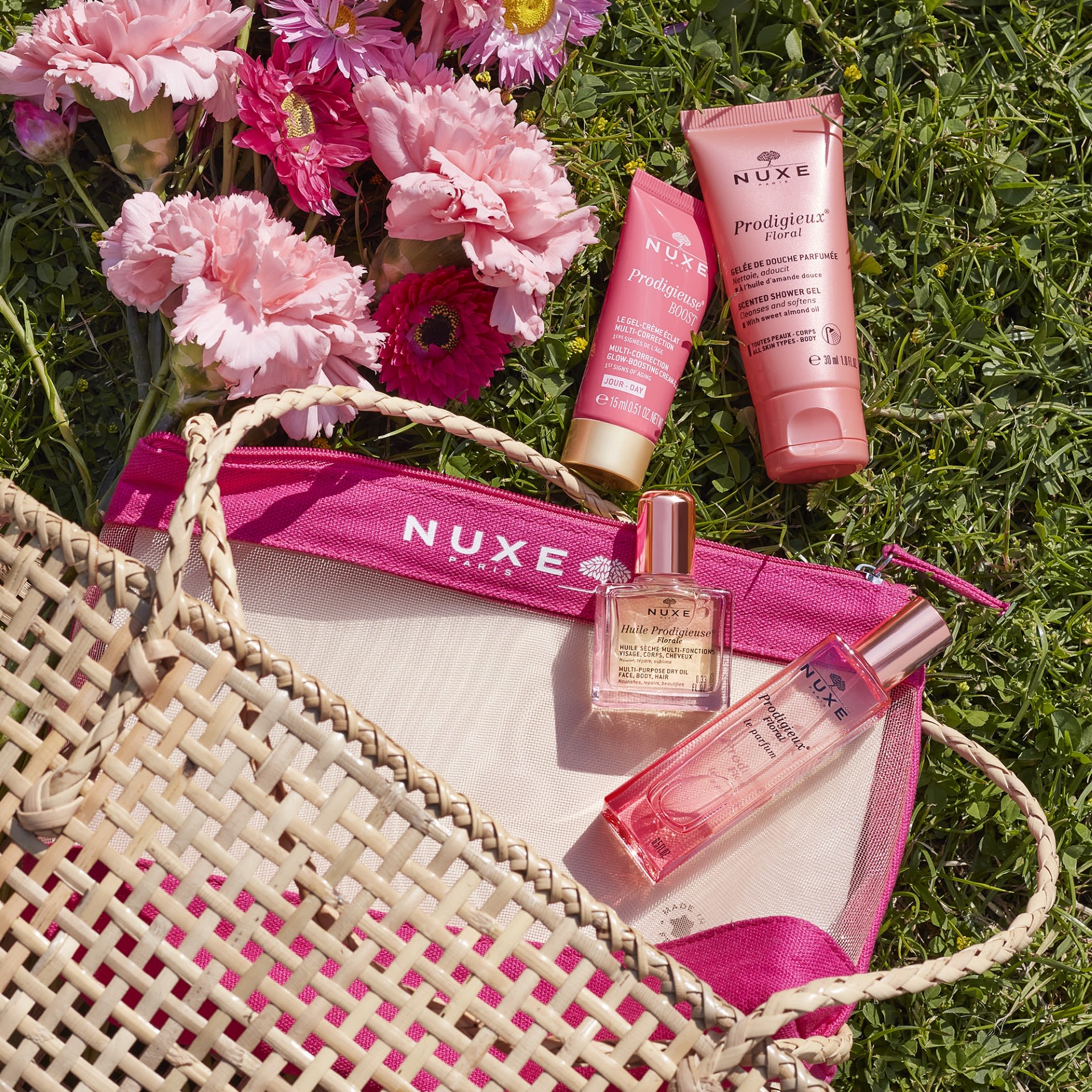 image - 988672402 - NUXE TROUSSE VOYAGE PRODIGIEUX FLORAL 2024 FLORAL SHOWER OIL 30 ML + HUILE PRODIGIEUSE FLORALE 10 ML + LE PARFUM FLORALE 15 ML + CREME PRODIGIEUS BOOST GEL CREAM 15 ML - 4778066_2.jpg