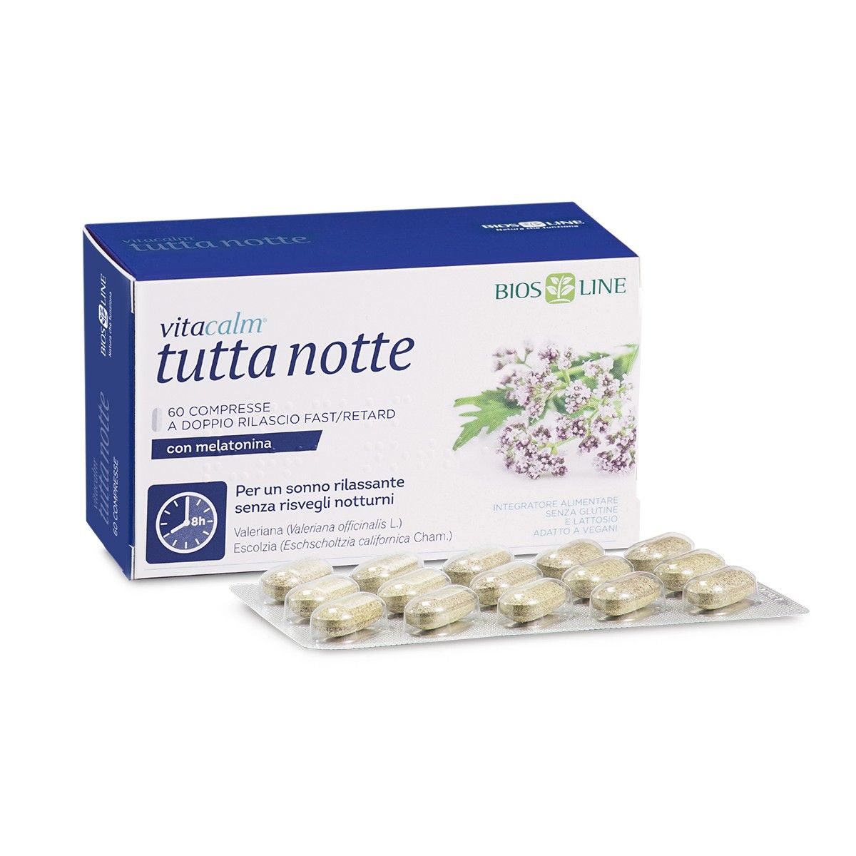 Bios Line Vitacalm Tutta Notte Integratore Di Melatonina 60 Compresse