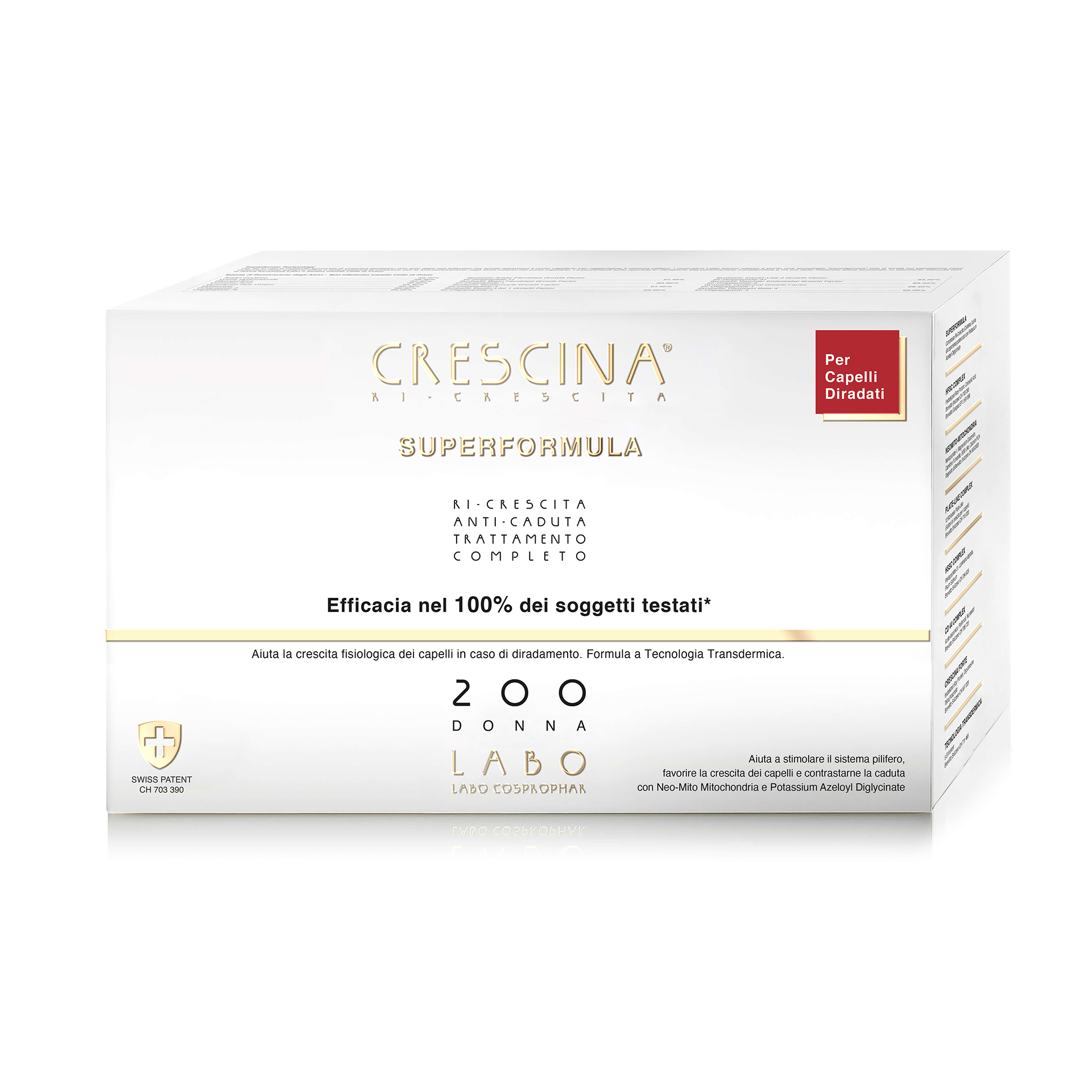 Labo Crescina Ri Crescita Super Formula 200 Donna Tc 20+20 Fiale 3,5ml