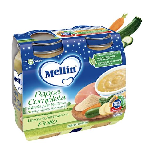 image - 905856439 - MELLIN BABY CENA COMPLETA POLLO VERDURE 2 PEZZI 200 G - 4783100_2.jpg