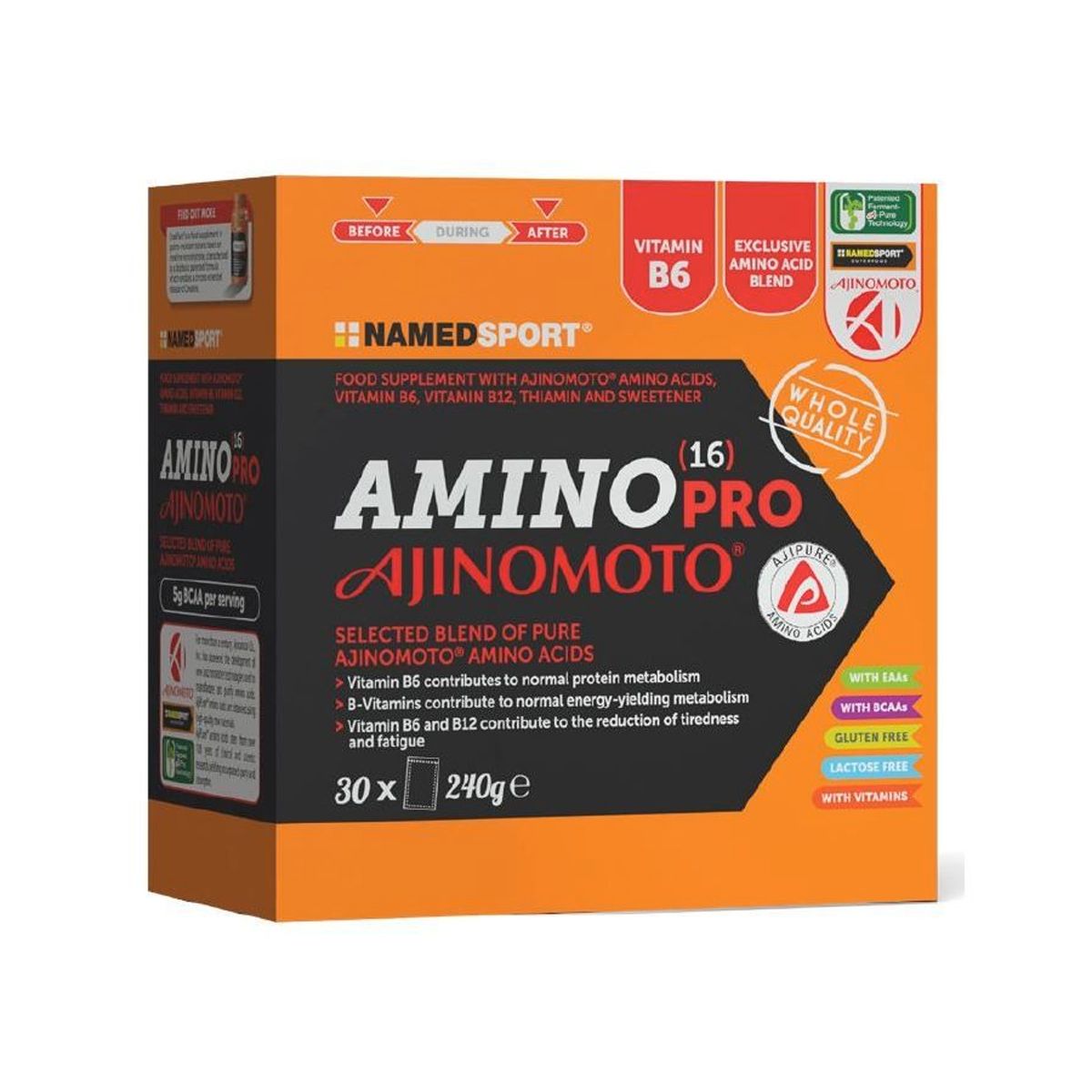 Named Sport Amino 16 Pro Ajinomoto Integratore Sport 30 Bustine