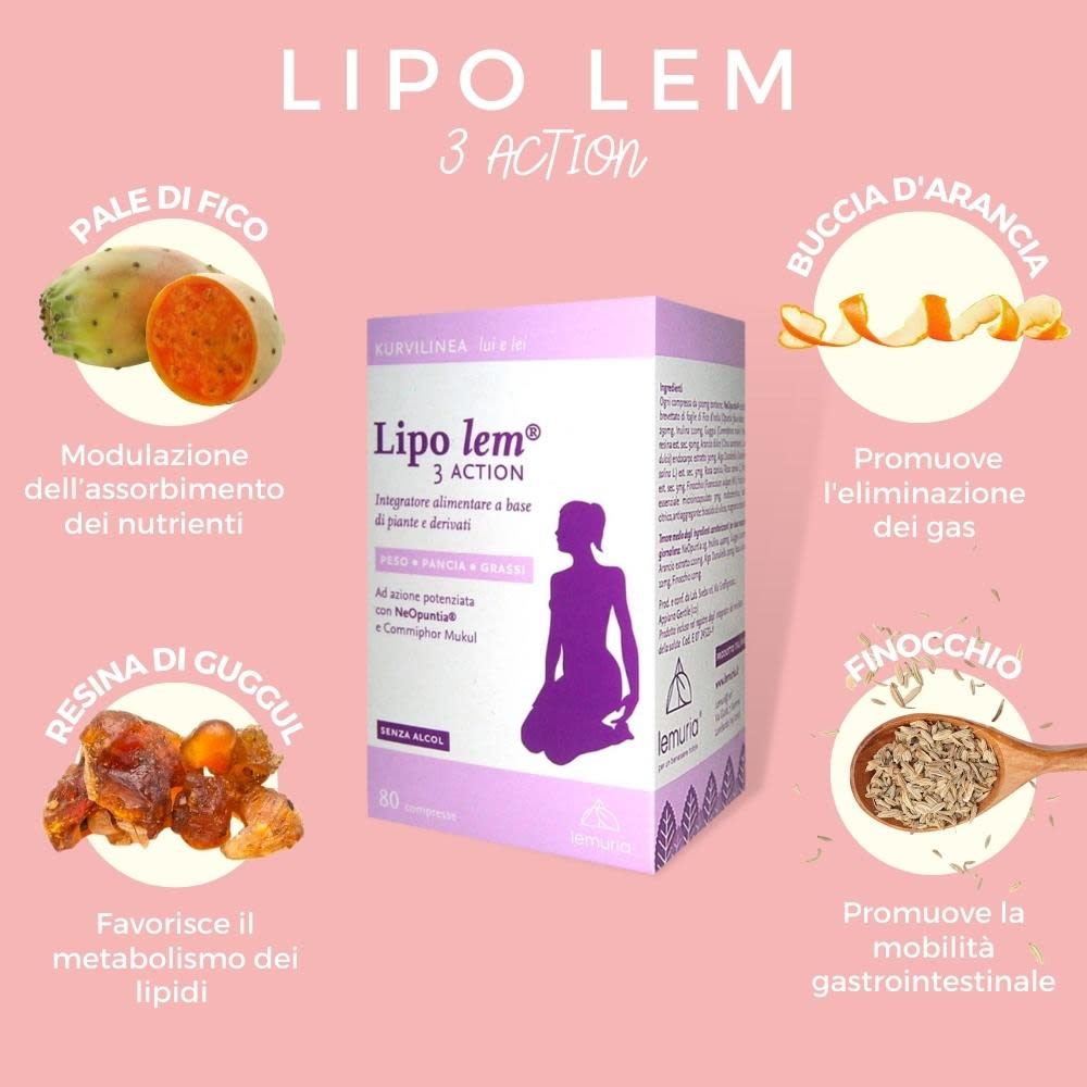 image - 903536884 - Kurvilinea Lipolem 3 Action Integratore controllo peso 80 compresse - 4714073_4.jpg