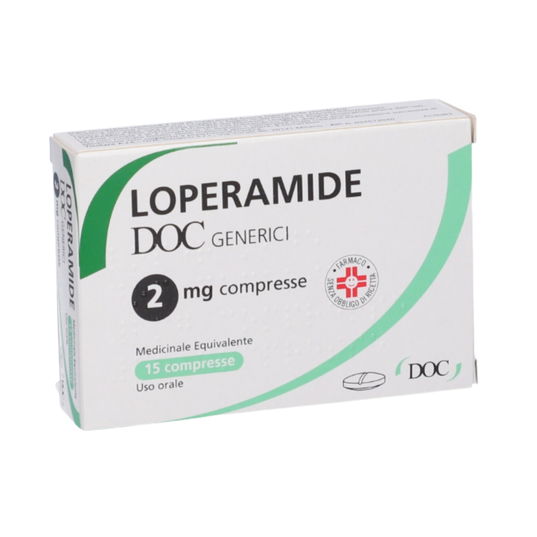 Loperamide Doc Generici 2mg Trattamento Diarrea Acuta 15 Compresse