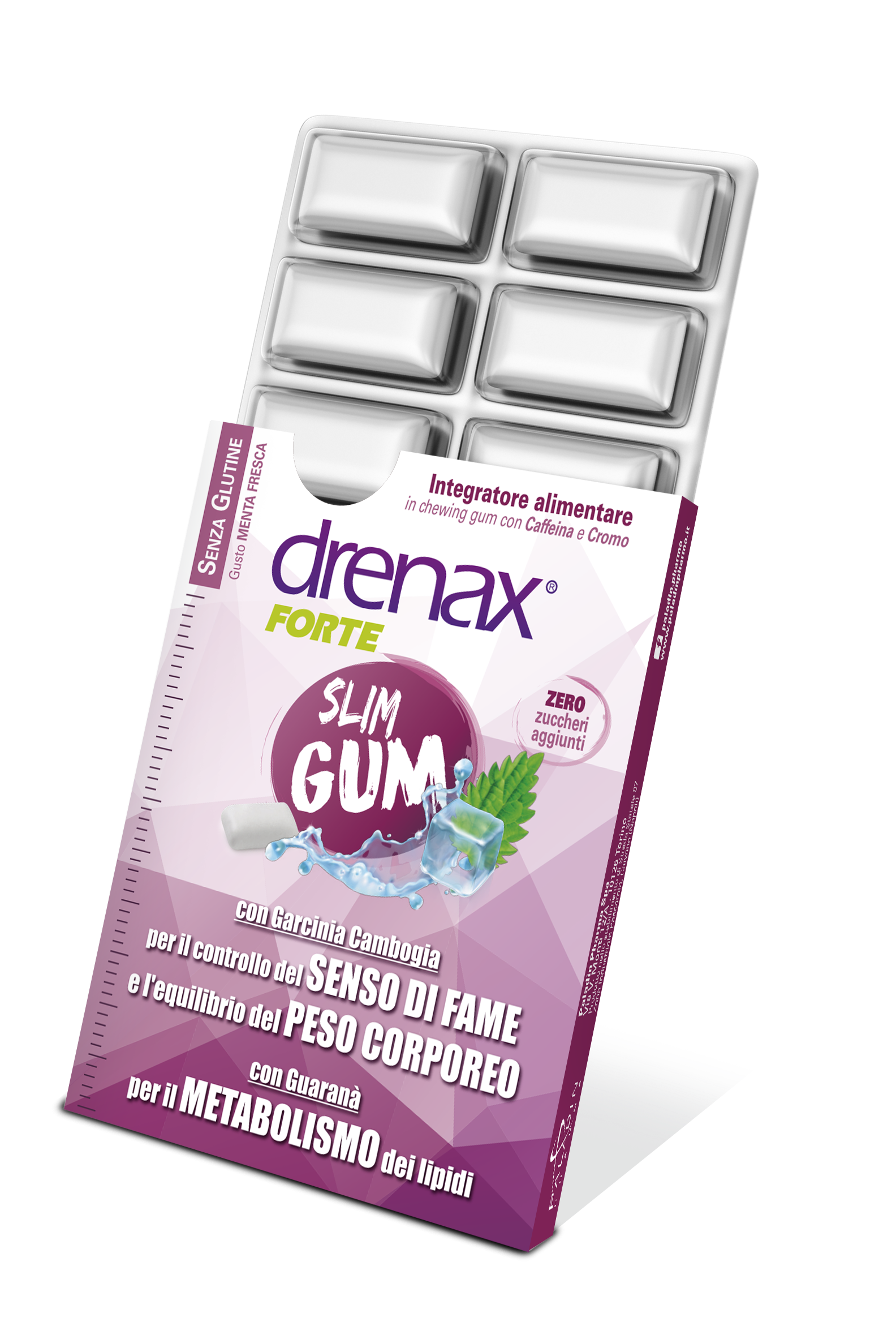 Drenax Forte Slim Gum Integratore Ritenzione Idrica 9 Chewingum