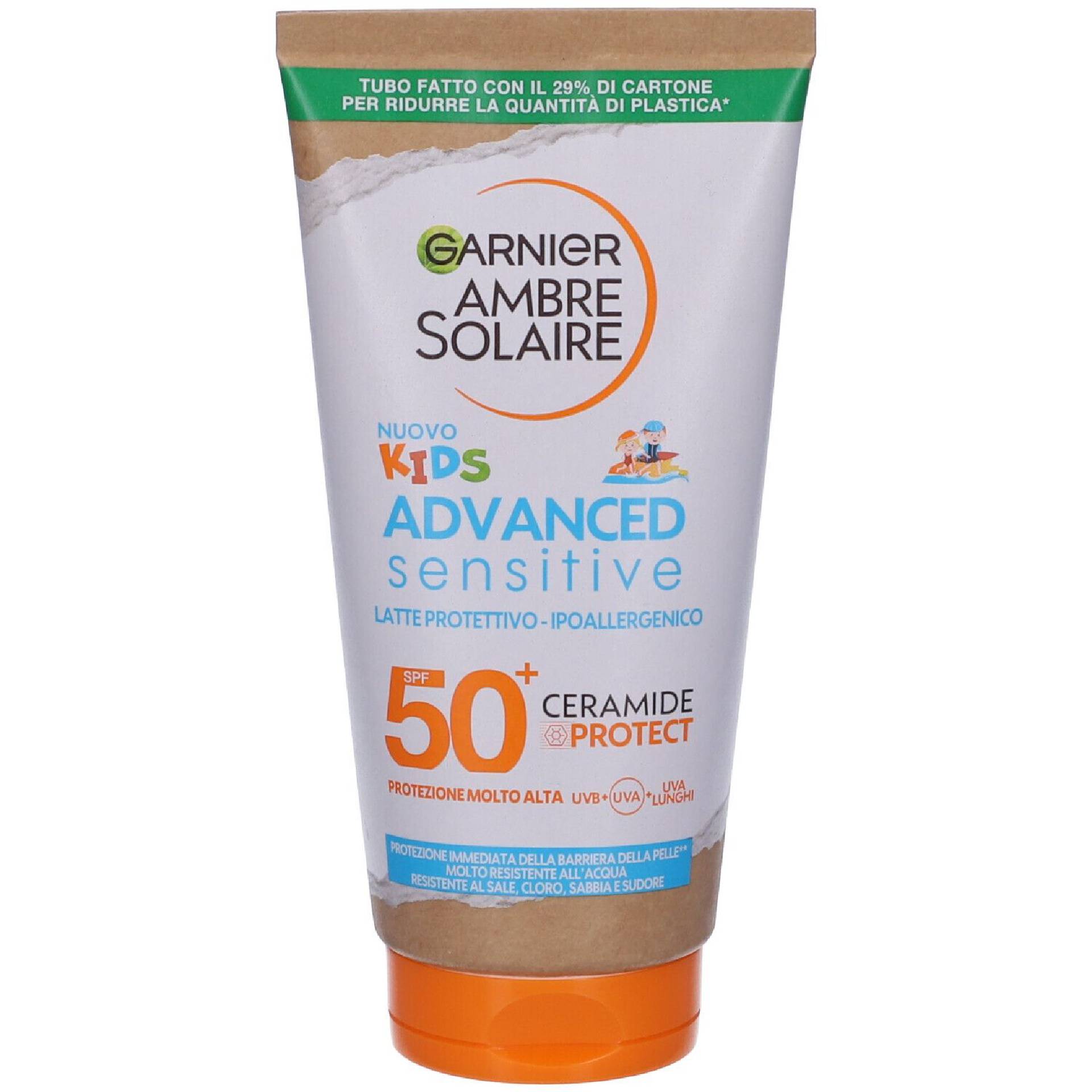 Garnier Ambre Solaire Advanced Sensitive Kids Ceramide Protect Latte Protettivo 175ml