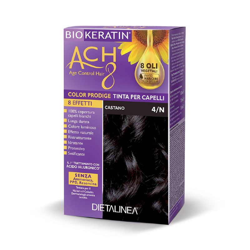 Biokeratin Ach8 Tinta Per Capelli Castano 4n