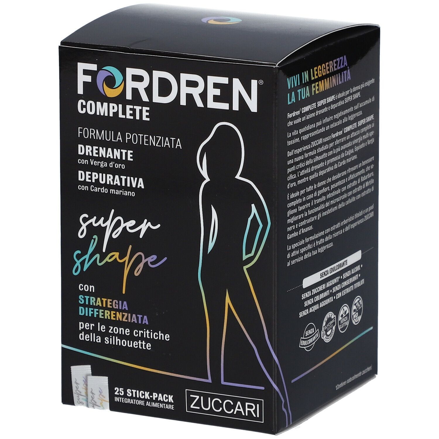 Fordren Complete Supershape Integratore Drenante 25 Stick