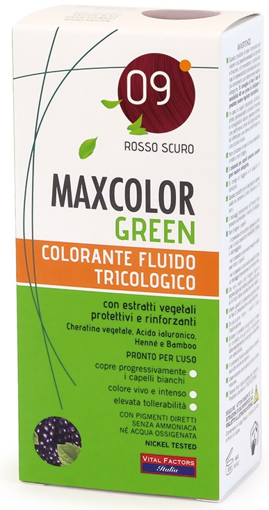 Maxcolor Green 09 Rosso Scuro 75ml + Balsamo 15ml