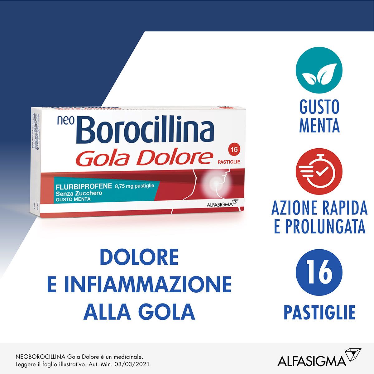 image - 035760040 - Neoborocillina Gola Dolore gusto Menta senza zucchero 16 pastiglie - 7864999_3.jpg