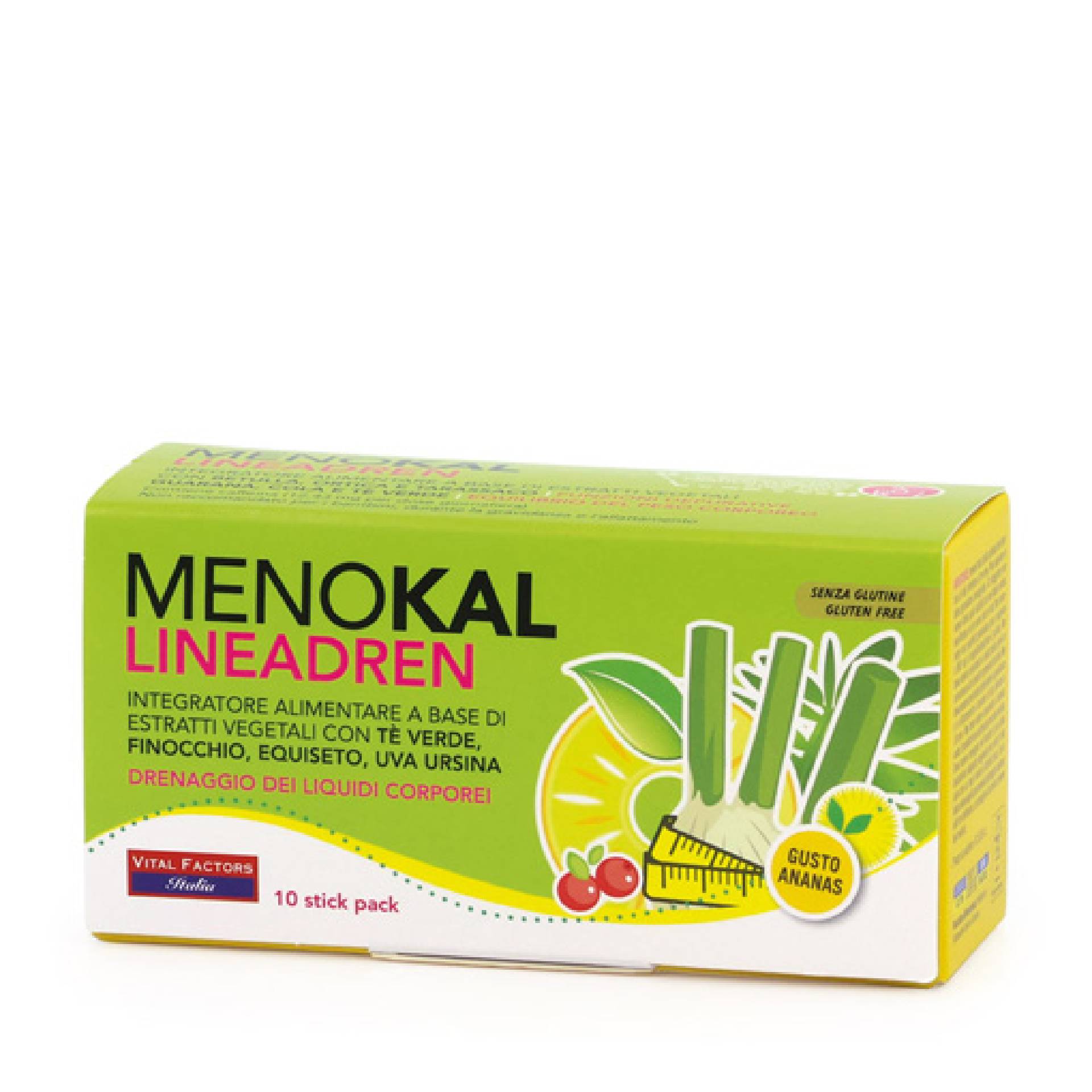 Menokal Lineadren Classic Ananas Integratore Drenante 10 Stick