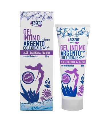 Aessere Gel Intimo Argento Colloidale Plus 40ppm Calendula Aloe Tea Tree 80ml