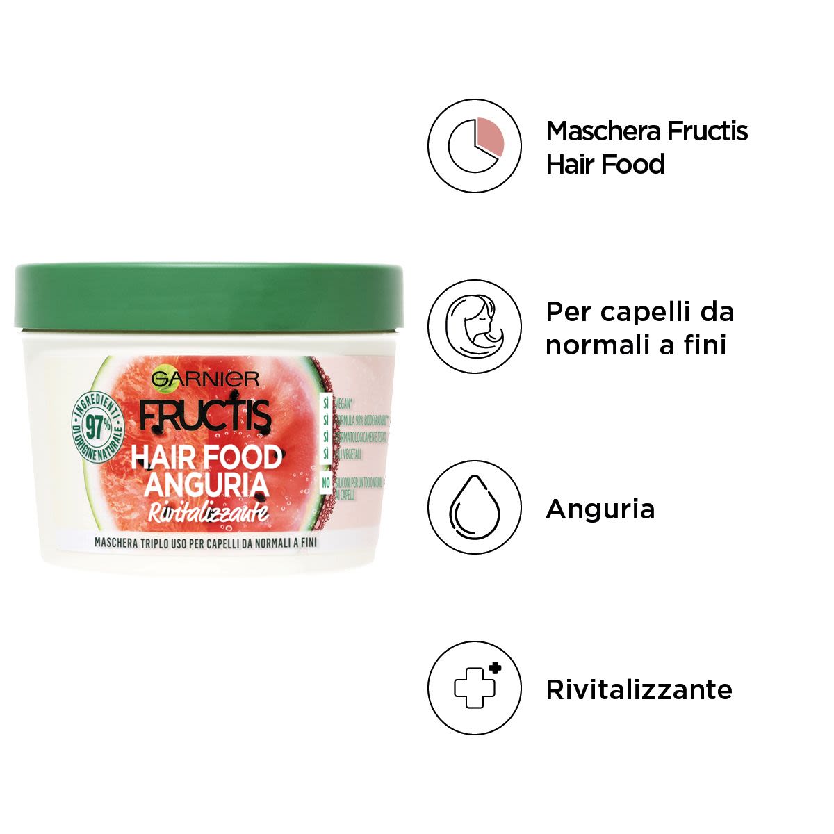 image - 982773044 - Garnier Fructis Hair food Anguria maschera capelli rivitalizzante 390ml - 4739014_2.jpg