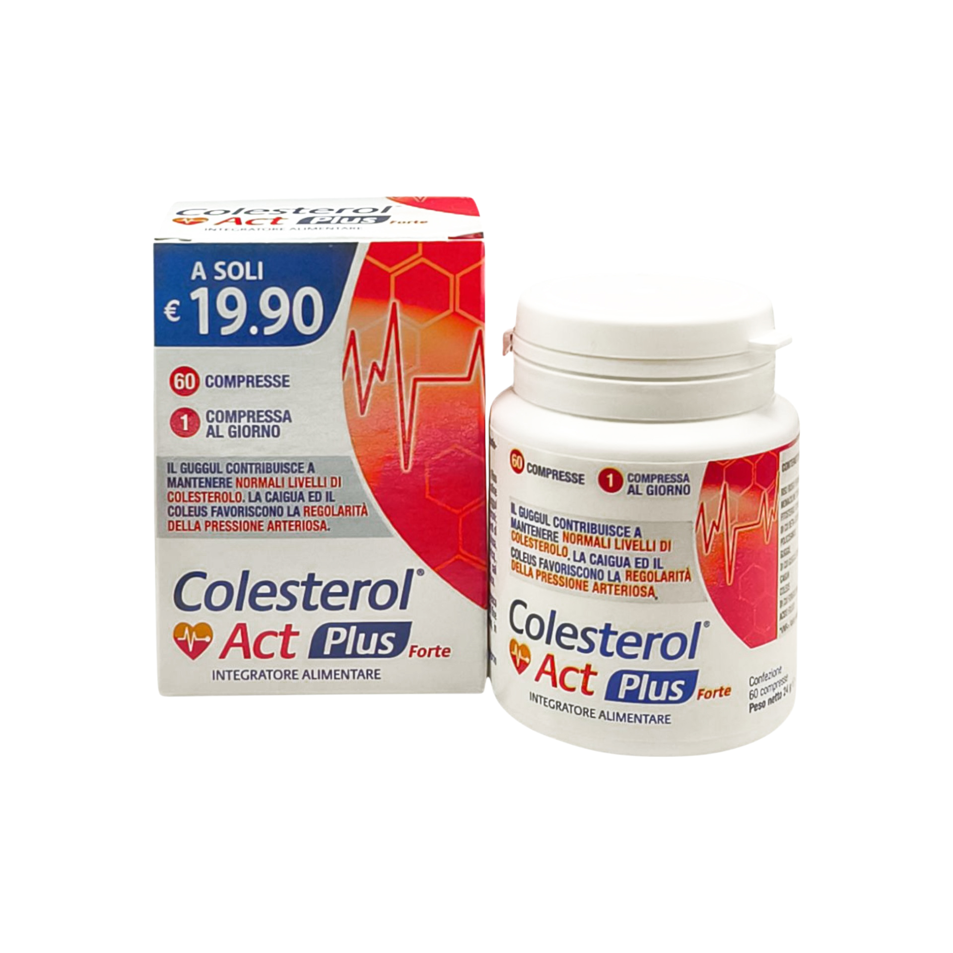 Colesterol Act Plus Forte Integratore Controllo Colesterolo 60 Compresse