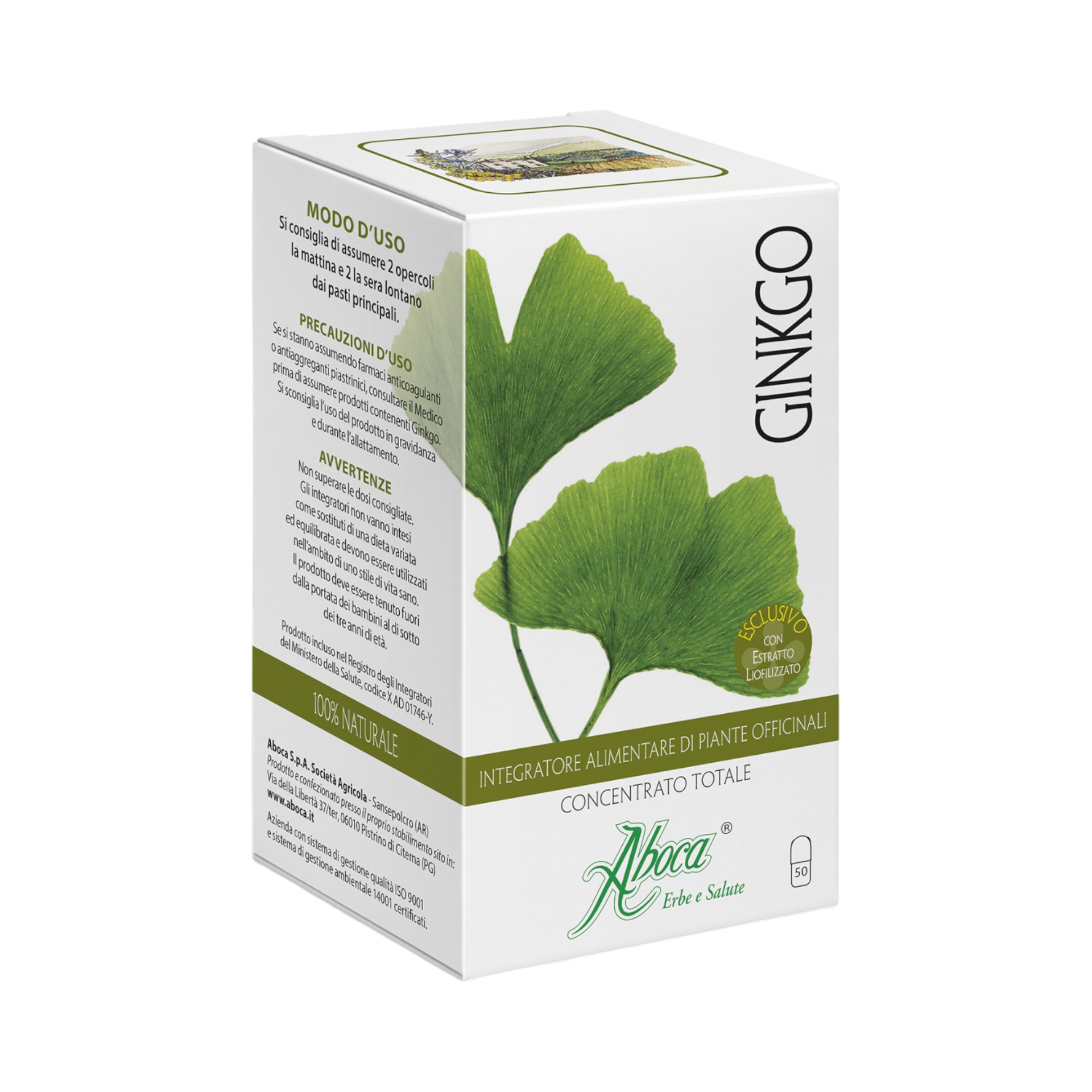 Aboca Ginkgo Integratore Microcircolo 50 Opercoli