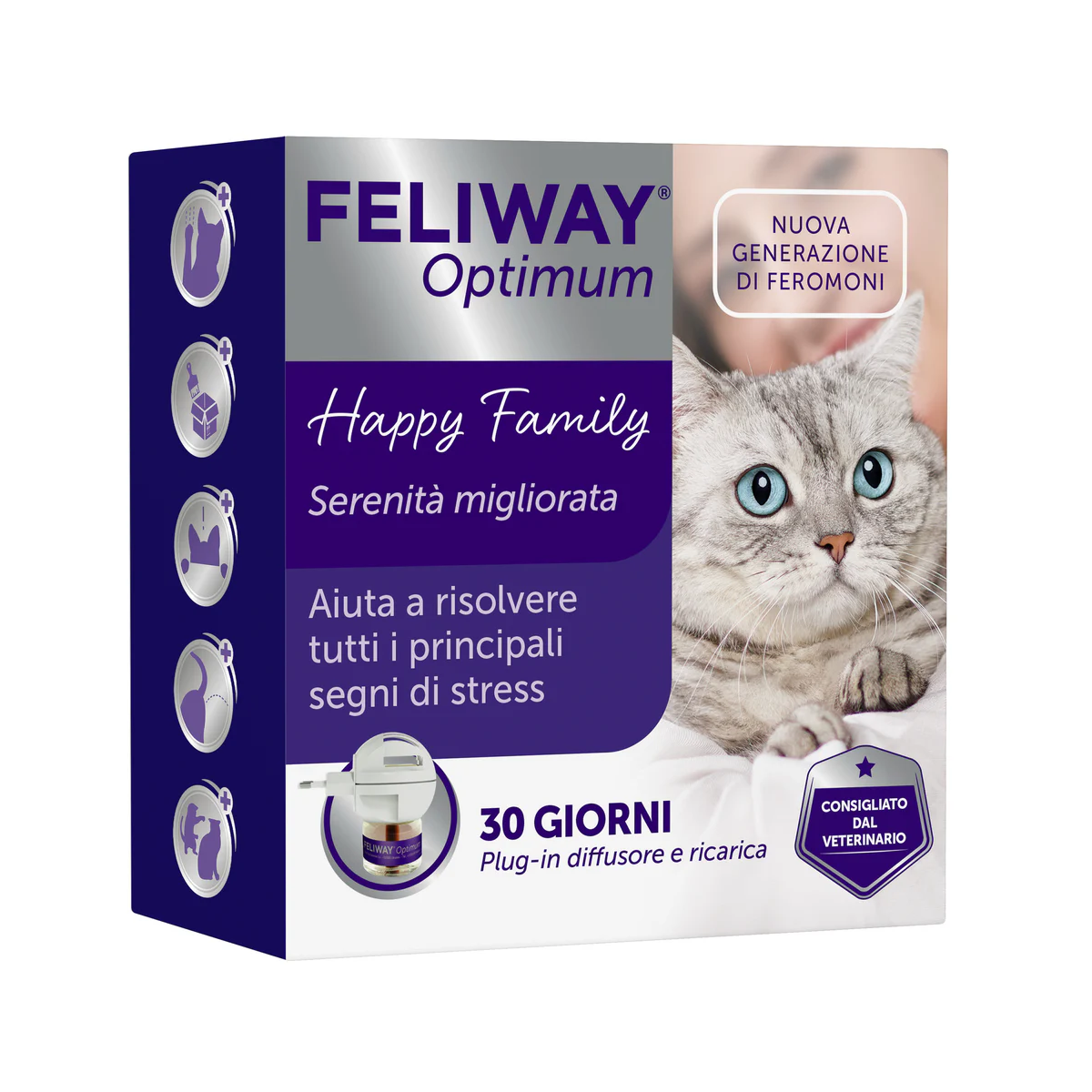 Feliway Optimum Feromoni Stress Gatto Diffusore+ Ricarica 48ml