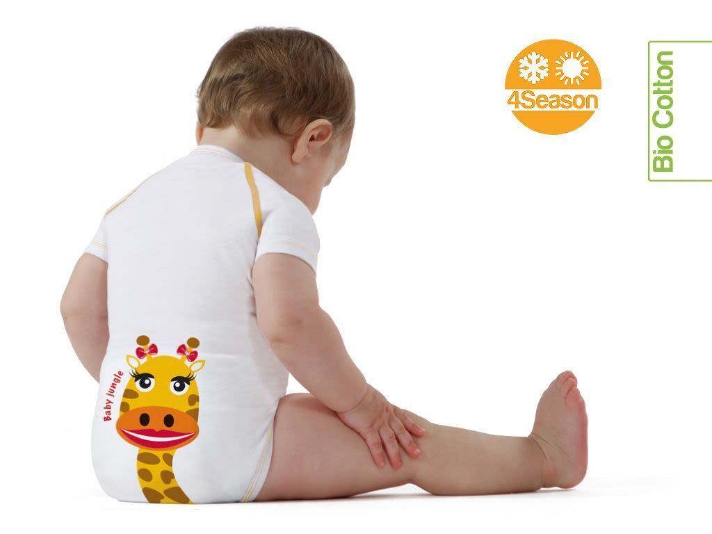 982737013 - J-Bimbi 0-36 Mesi Cotone Bio 4Season Baby jungle Giraffa Body neonato 1 pezzo - 4738934_3.jpg