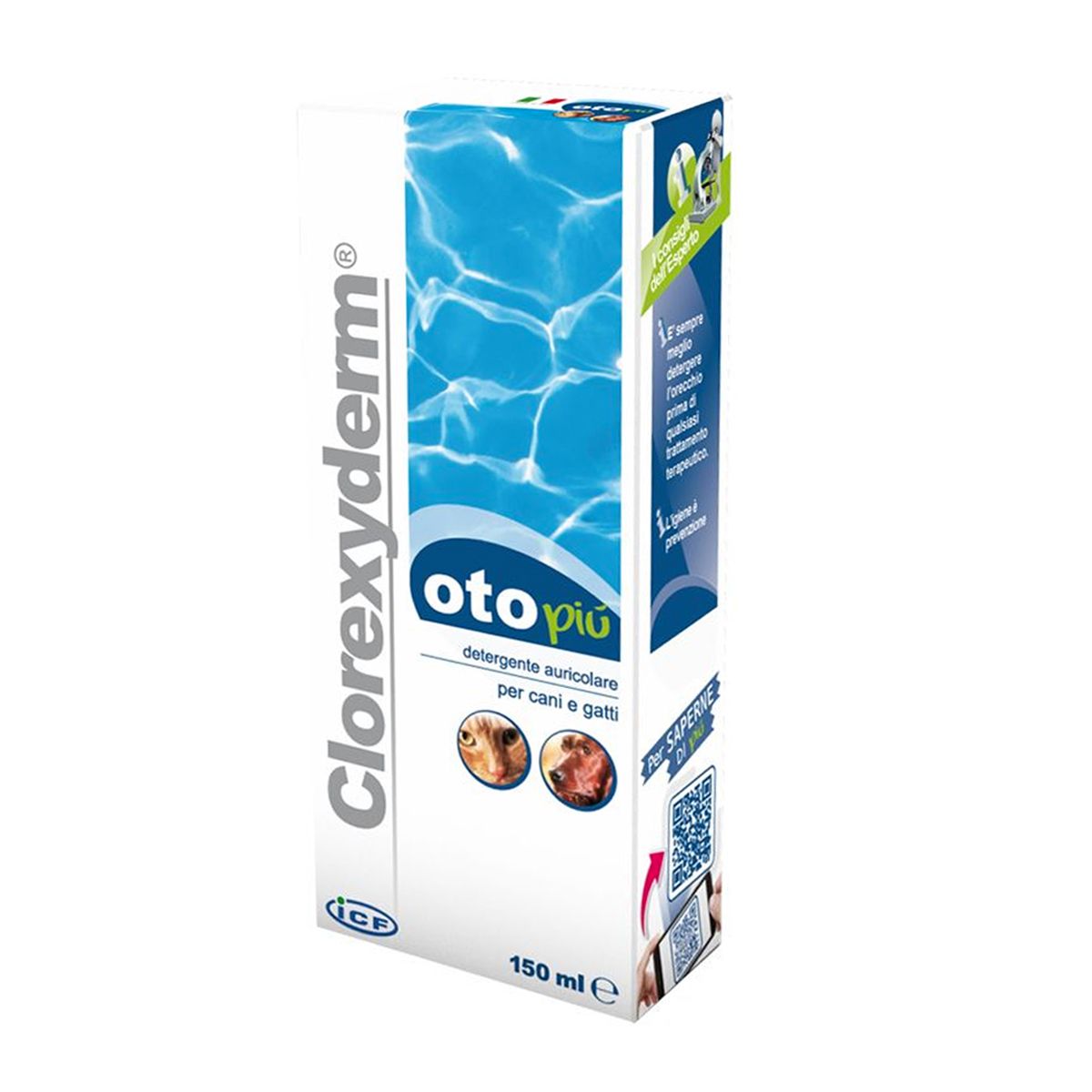 Clorexyderm Oto Più Detergente Orecchie Animali 150ml