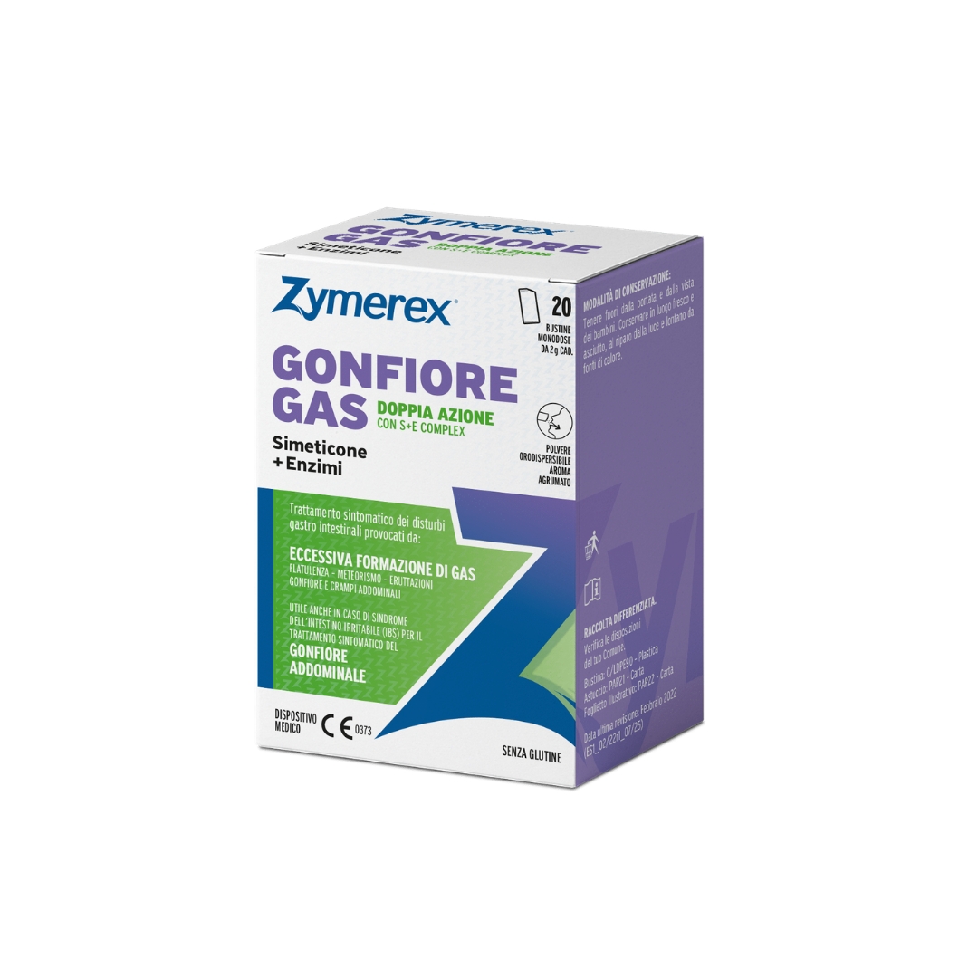 image - 982953655 - ZYMEREX GONFIORE GAS DOPPIA AZIONE CON S+E COMPLEX 20 BUSTINE MONODOSE DA 2 G - 4739182_4.jpg