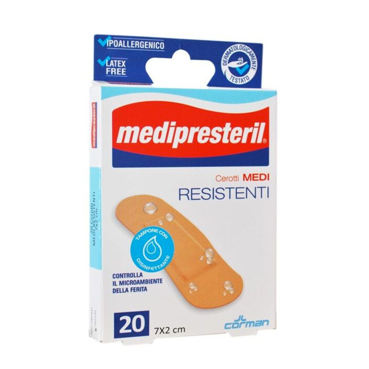 Medipresteril Cerotti Medi Resistenti All'acqua 7 X 2cm 20 Pezzi