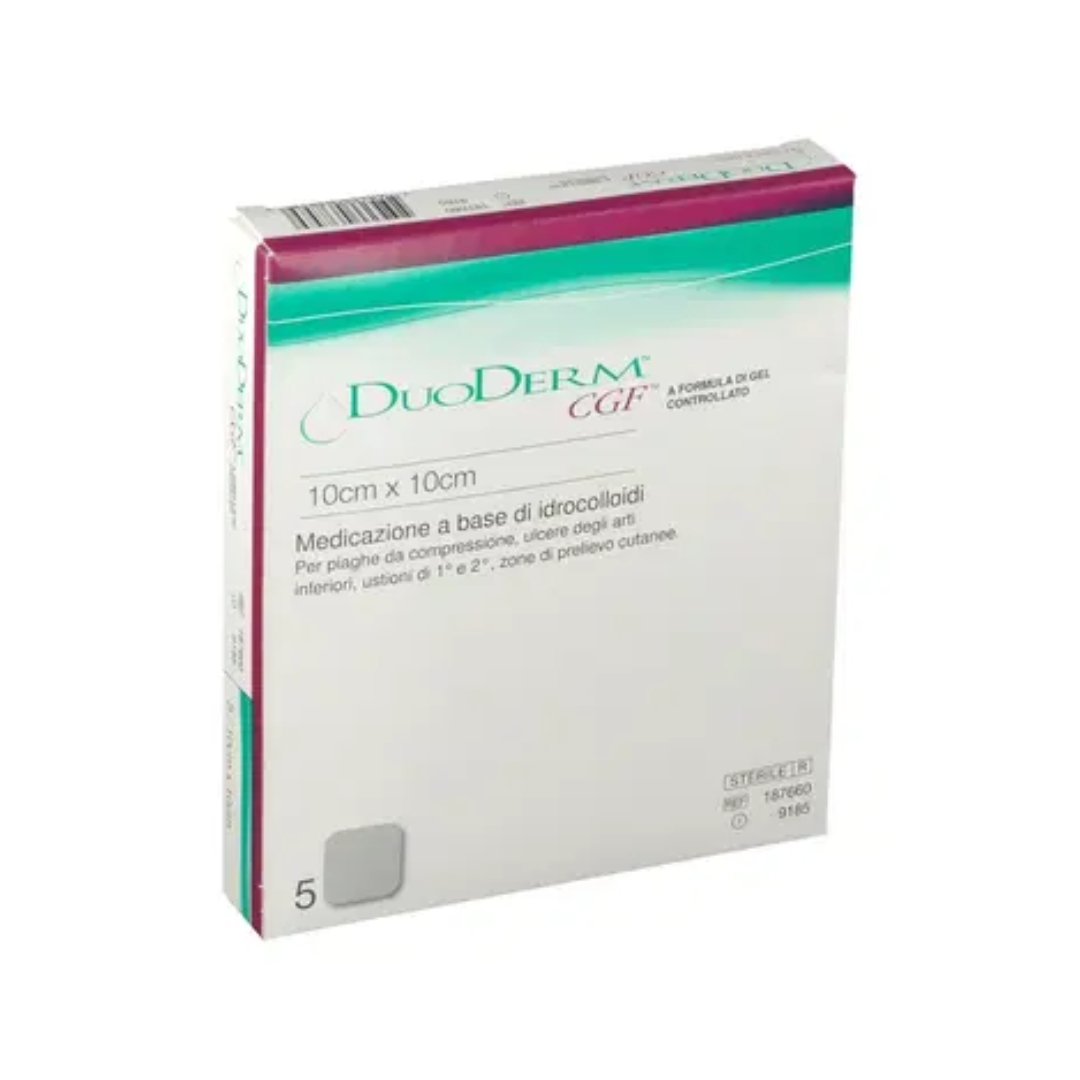 Duoderm Cgf Medicazione Sterile Con Idrocolloidi Senza Bordo Adesivo 10x10cm 5 Pezzi