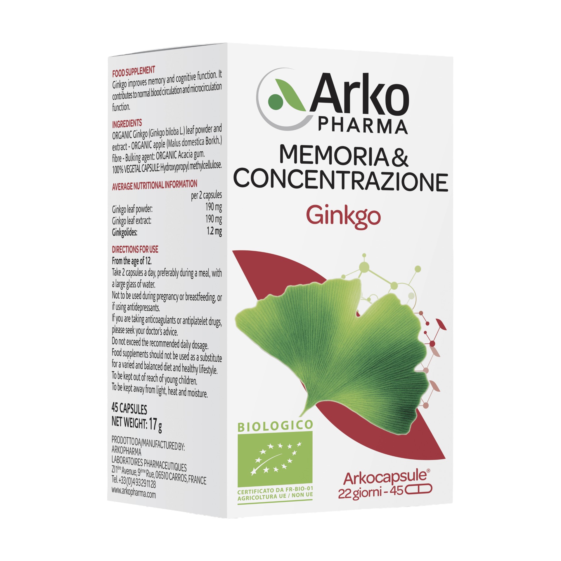 image - 976013918 - ARKO CAPSULE GINKGO BIO 45 CAPSULE - 4733047_4.jpg