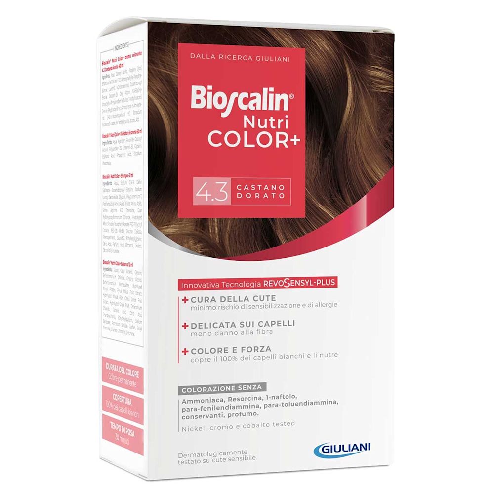 981114123 - Bioscalin Nutricolor+ Tinta Capelli n.4,3 Castano Dorato - 4708343_2.jpg