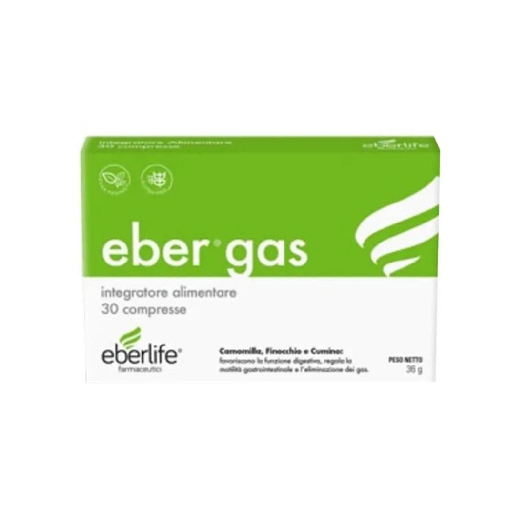 Erbelife Ebergas Integratore Gas Intestinali 30 Compresse