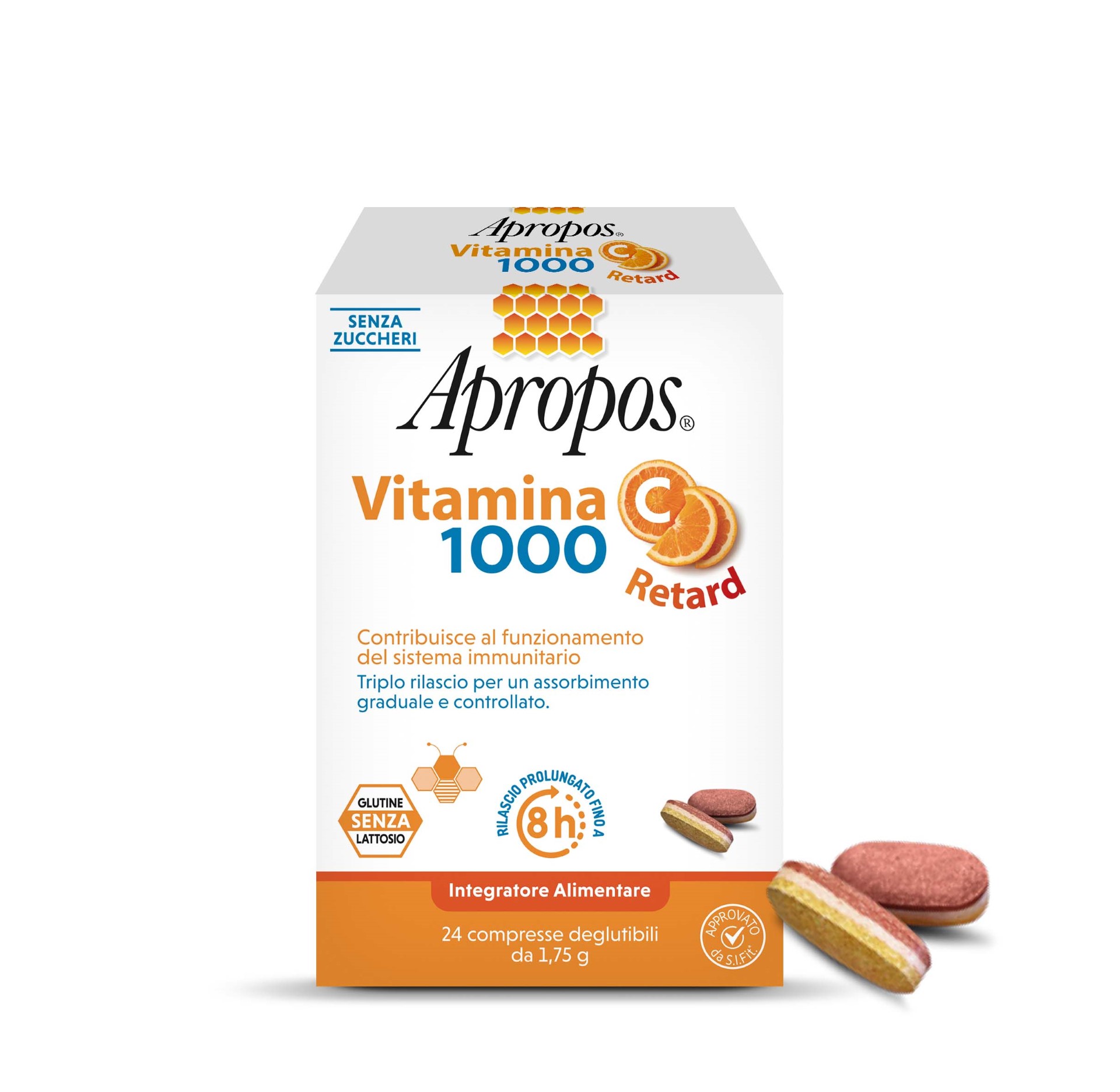 Apropos Vitamina C 1000 Integratore difese immunitarie 24 Compresse Deglutibili