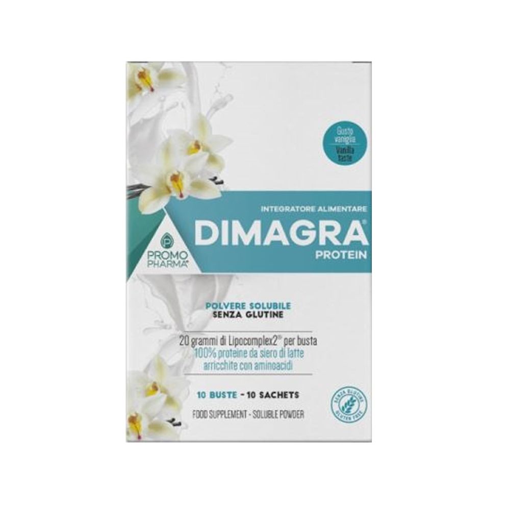 934784430 - DIMAGRA PROTEIN POLVERE SOLUBILE GUSTO VANIGLIA 10 BUSTINE - 7882050_1.jpg