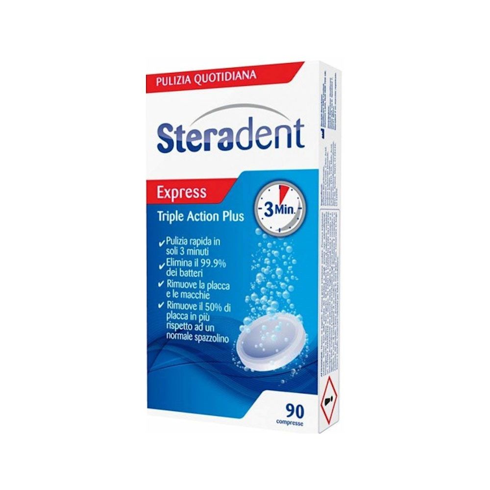900328562 - Steradent Triple Action Plus pulizia protesi dentarie 90 compresse - 7869040_2.jpg