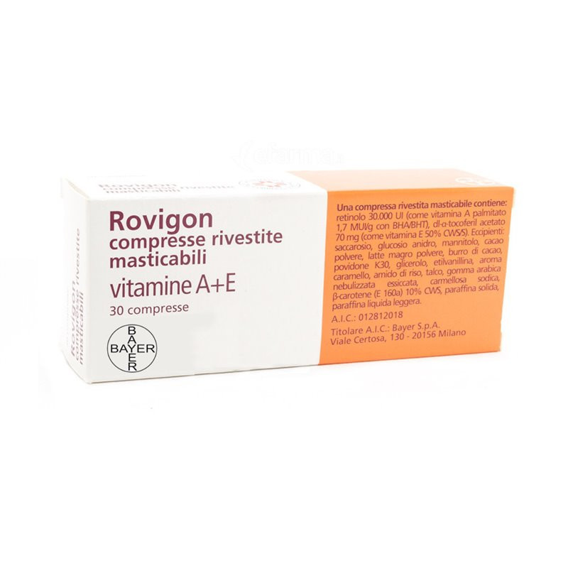 Rovigon Trattamento Carenza Vitamina A 30 Compresse