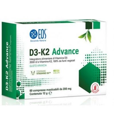 Eos D3 K2 Advance 200mg Integratore 60 Compresse Masticabili