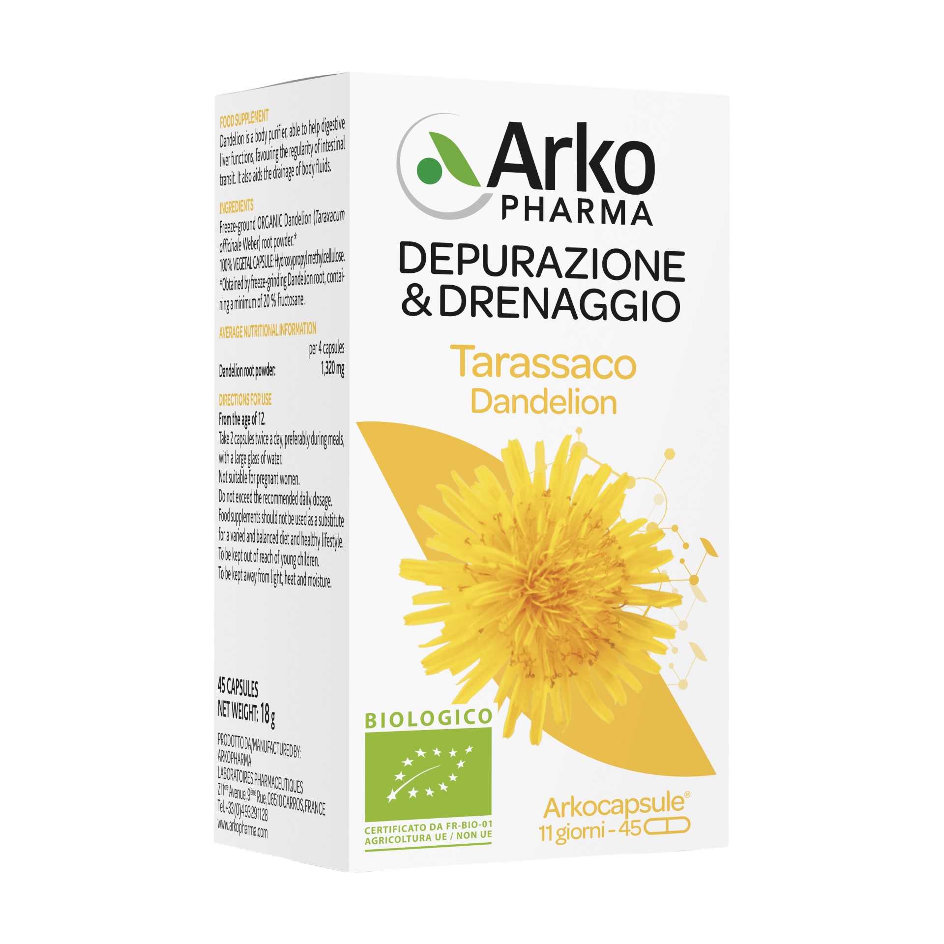 image - 909366965 - ARKO CAPSULE TARASSACO BIO 45 CAPSULE - 7880089_4.jpg