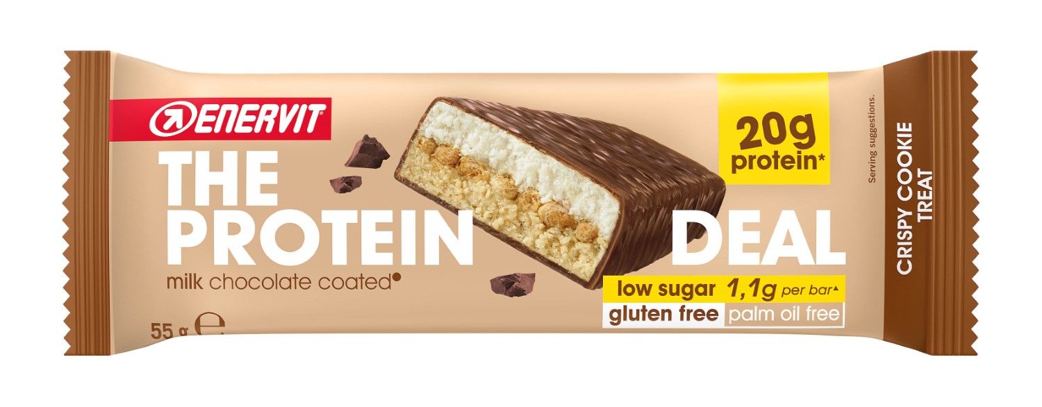 Enervit The Protein Deal Bar Barretta energetica Gusto Crispy Biscotti Treat 55g