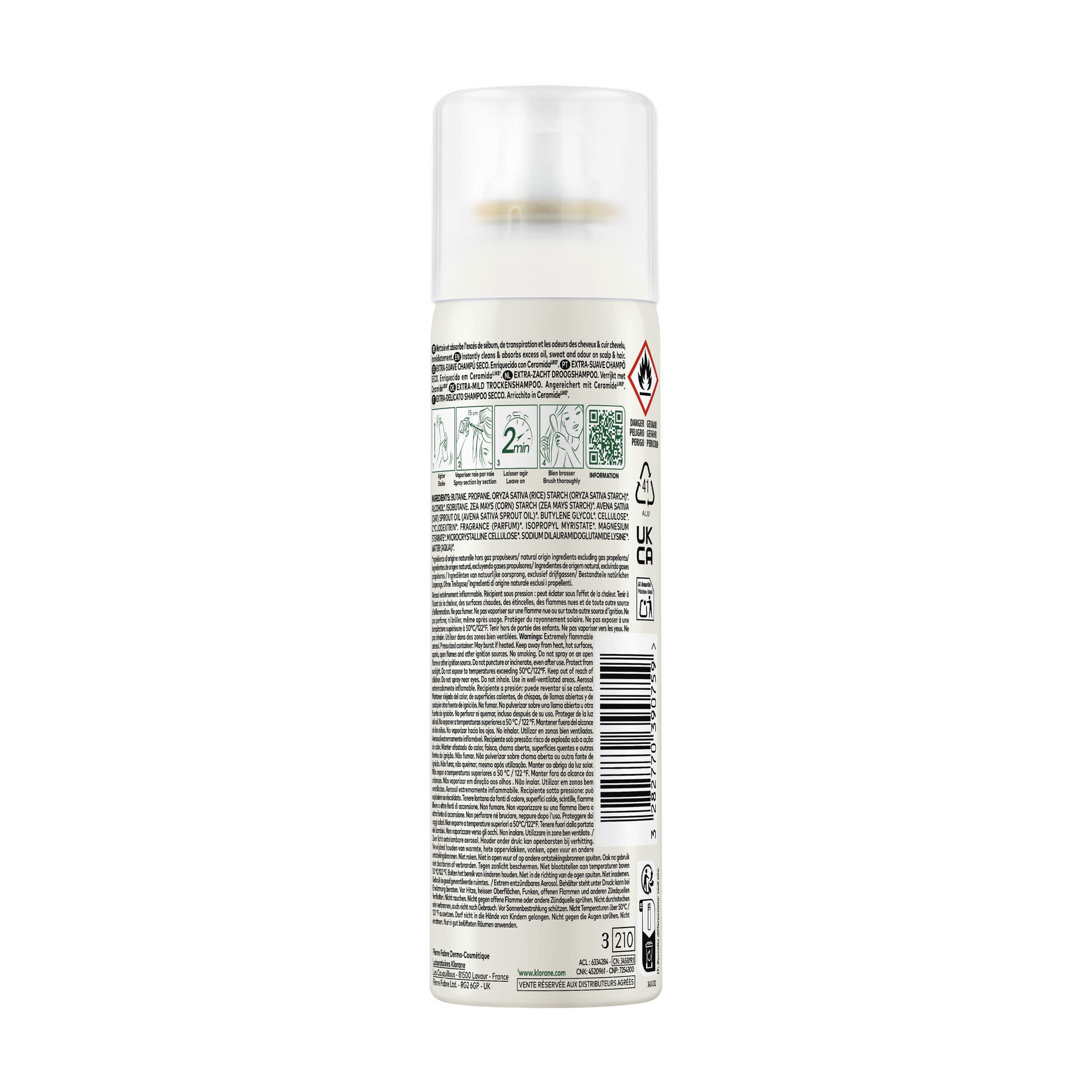 image - 985656432 - KLORANE SHAMPOO SECCO EXTRA DELICATO AVENA&CERAMIDE TUTTI I TIPI DI CAPELLI SPRAY 150 ML - 4745306_8.jpg