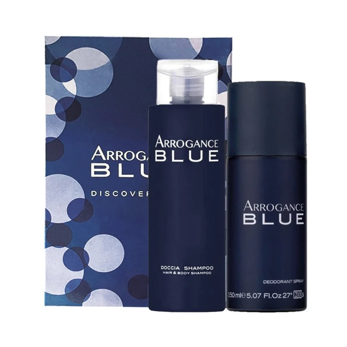 Arrogance Blue Cofanetto Uomo Shampoo Doccia 200ml + Deodorante 150ml