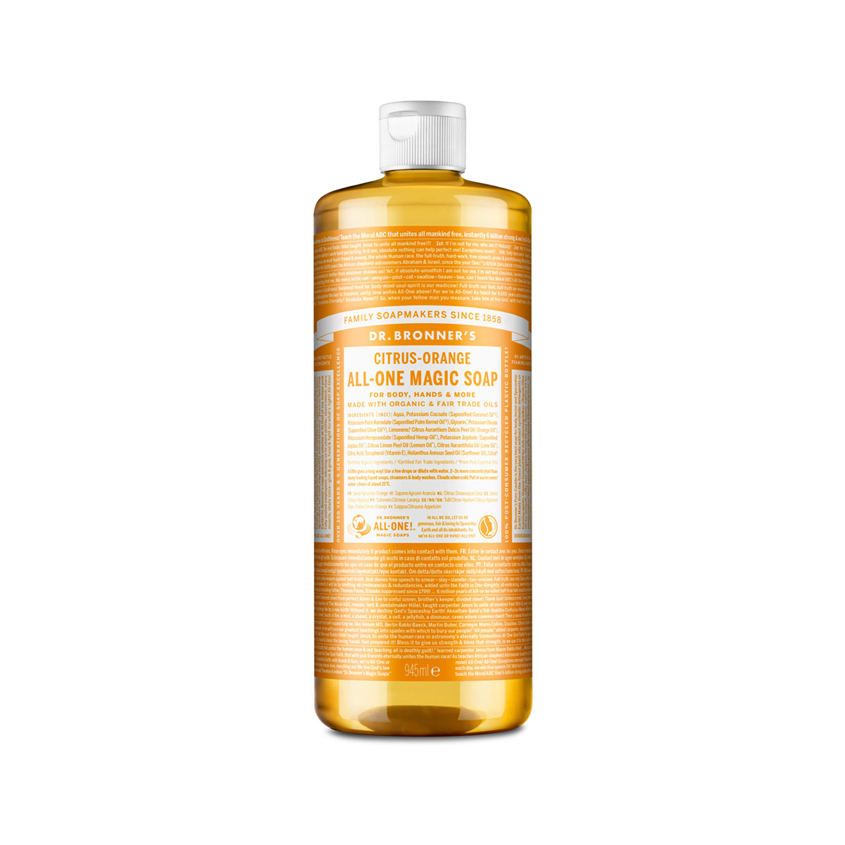 Dr. Bronner's 18-in-1 Liquid Soap Citrus-orange 945ml