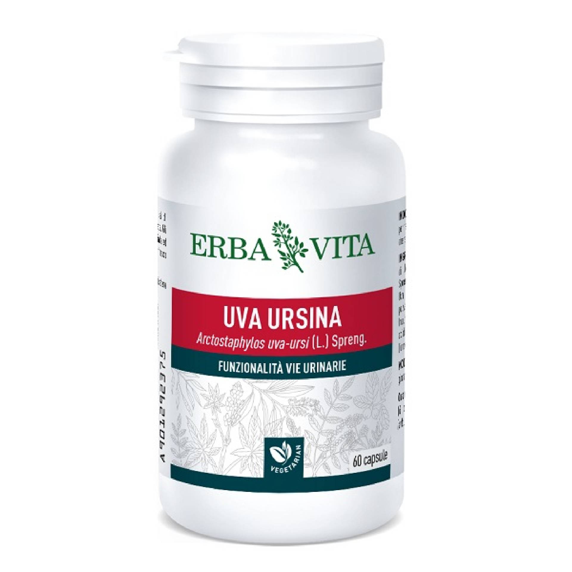 Erba Vita Uva Ursina Integratore Vie Urinarie 60 Capsule