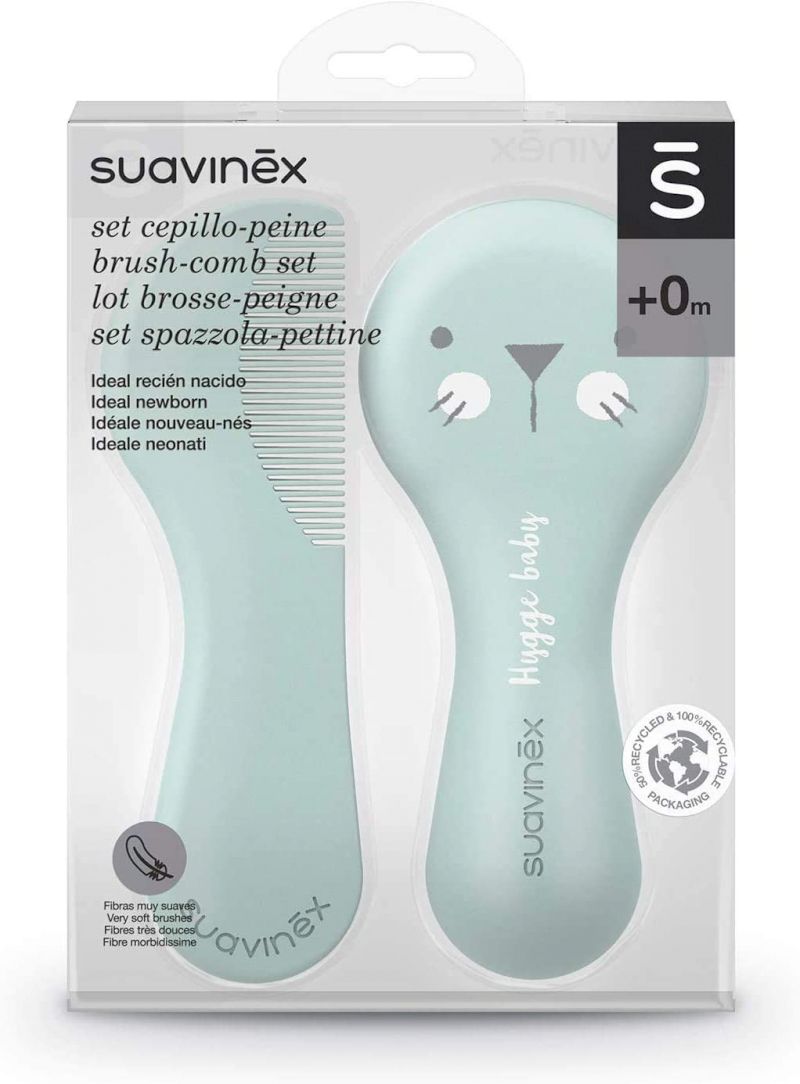 Suavinex Hygge Set Spazzola + Pettine Azzurro