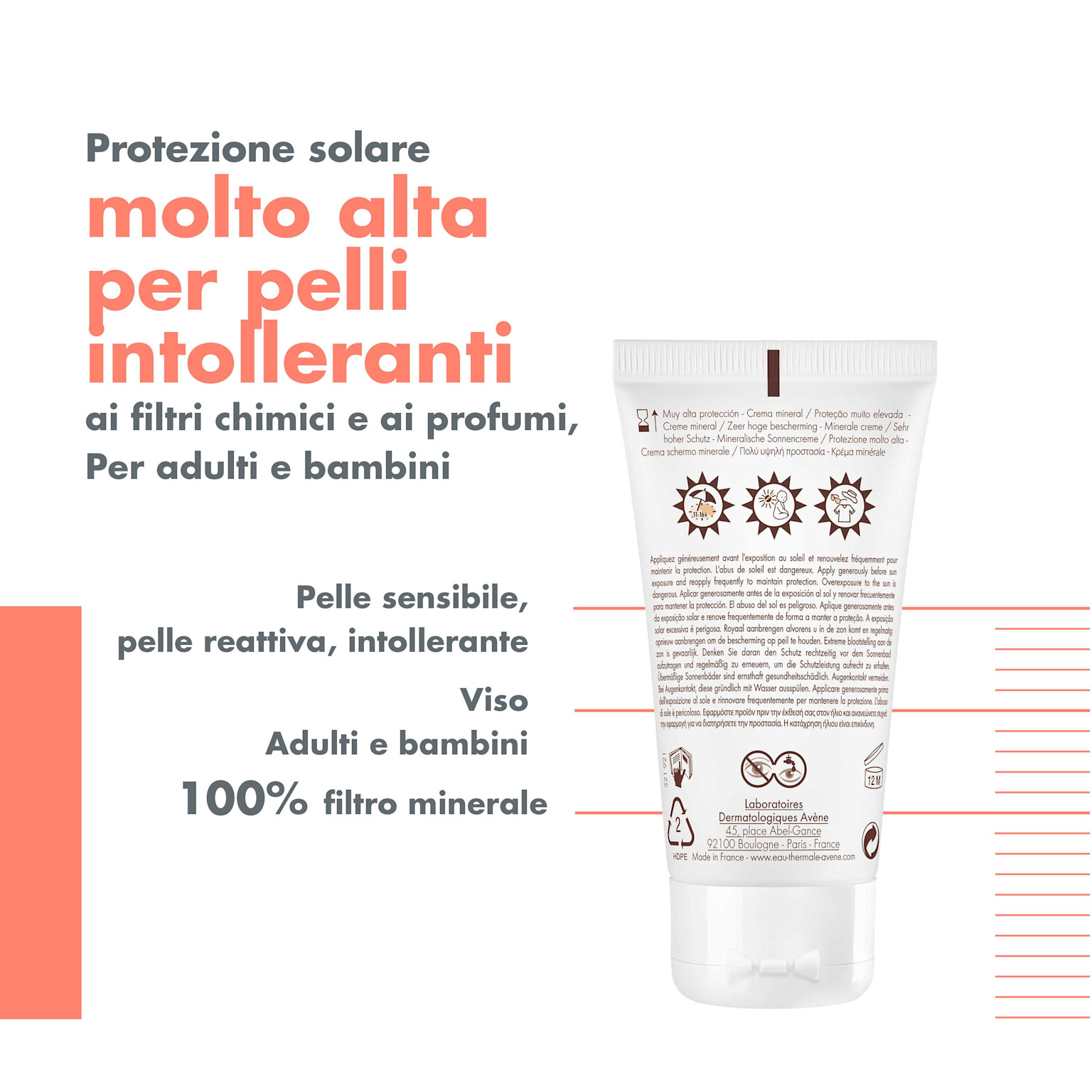 crema solare viso avene 50