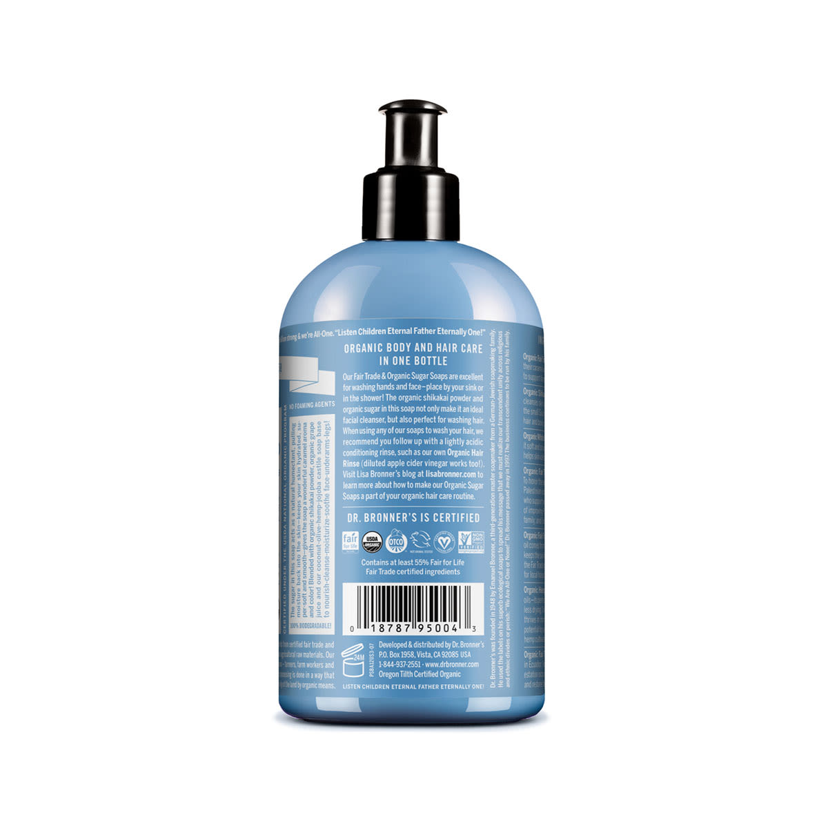 image - 927147393 - DR BRONNER'S ORGANIC SUGAR SOAP UNSCENTED 355 ML - 4760062_4.jpg