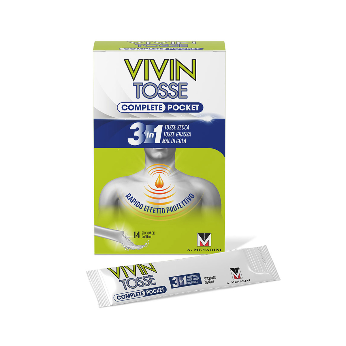 Vivin Tosse Pocket Sciroppo per Adulti Gusto Arancia E Vaniglia 14 Bustine Monodose 10ml