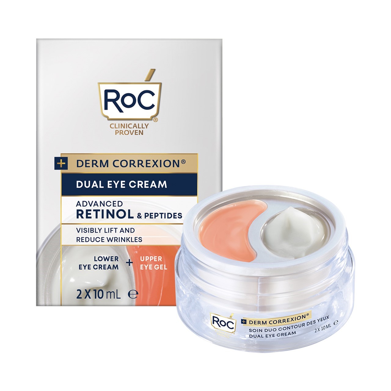 Roc Derm Correxion Crema Contorno Occhi Doppia Azione 2x10ml